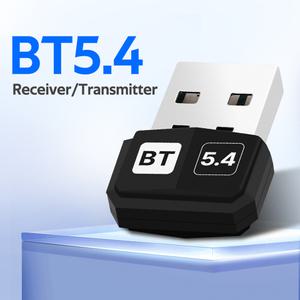 USB 블루투스 5.4 어댑터 송신기 리시버 무선 오디오 BT5.3 동글 Win7/10/11 PC 노트북용