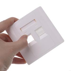 T3LB 2 포트 CAT6 RJ45 암 대 벽 판이 먼지 보호 커버
