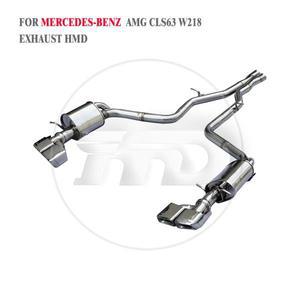 HMD 캣백 배기 시스템 다운파이프 매니폴드 메르세데스 벤츠 호환 W218 AMG CLS63 머플러 밸브 자동차 액세