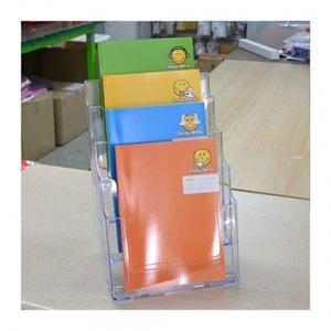 아크릴 꽂이 투명 서류정리 데스크정리 A4 4단 보관함