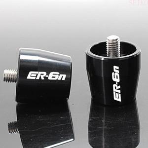 바이크 오토바이 액세서리 CNC 핸들 바 그립 끝 캡 슬라이드 레이저 로고 KAWASAKI ER6N ER 6N N 2009