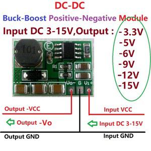 호환 200-500mA /- 전압 변환기 포지티브-네거티브 전원 공급 장치 DC-DC 부스트-벅 모듈 315V  -3.3v -5V