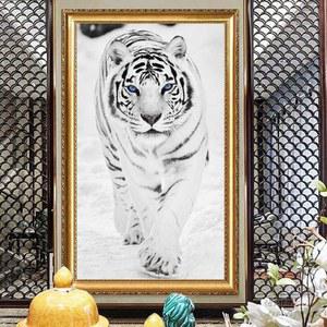 대형 보석 십자수 호랑이 55x70 40x50 액자형 DIY 비즈 한폭의 절경 폭포수