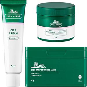 VTCOSMETICS 부티 코스메텍스 사슴 데일리 수딩 마스크 크림 마일드 토너 스킨패드 세트 보습 건조 민감한