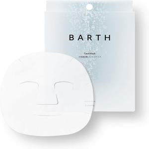 BARTH 바스 중성 중탄산 페이스 마스크 3포입보습 미용 스킨 케어 무첨가 일본제 퓨어 코튼 100 식물 성분
