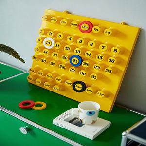 Mokamoka 링어데이트 벽걸이 달력 Ringadate Date 장식 Ring 볼드