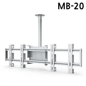 마운트피아 TV브라켓 천장형 MB-20 (32-55in) (실버) (멀티 2대거치) 메뉴보드 티비 거치대 마운트