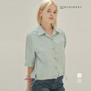 [미니마리] 포켓하프소매블라우스 (MMA2BL06)