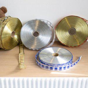 세로 망사 롤리본 3cm (100yd) 4컬러 크리스마스 장식 끈 공예 선물 포장 DIY