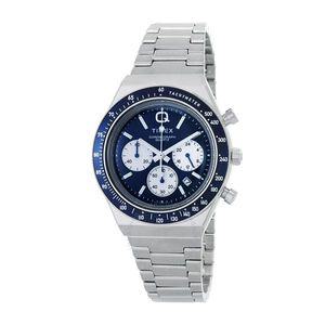 Timex 타이멕스 Q 크로노그래프 쿼츠 블루 다이얼 남성용 시계 TW2W51600 TW2W51600VQ