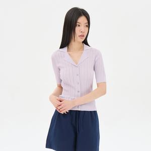 탑텐 여성 쿨라이트 반팔 카라 가디건MSF2EC2021