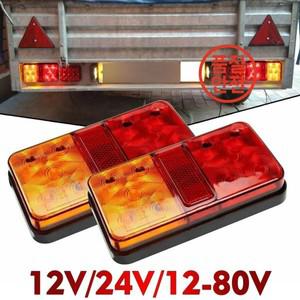 LED LED 트럭 테일 램프 미등 방향 정지 브레이크등 자동차 트레일러 CA Y4P9 12V 2 개