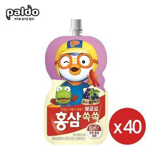 [팔도]뽀로로홍삼쏙쏙포도블루베리100mlX40개