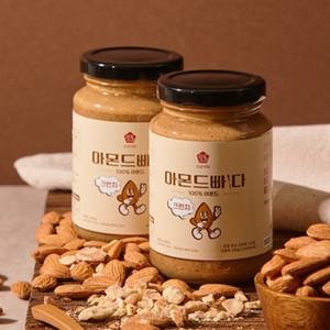 오감식탁 아몬드빠다 크런치 260g 100  아몬드 스프레드 버터 무첨가 무가당 무첨가 잼)