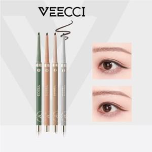 VEECCI 아이라이너 펜슬 플랫 & 폼멜 헤드 방수 오래 지속되는 8가지 색상 27mm