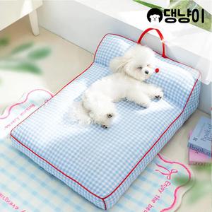 [댕냥이] 체크몽 강아지 고양이 시원한 시어서커 펫베드 침대 구름 쿠션 방석