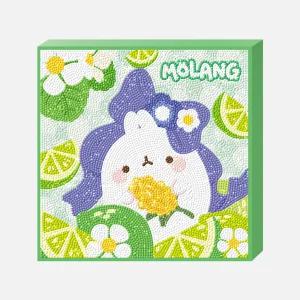 DIY 보석십자수 몰랑 라임 25x25cm 캔버스형 비즈