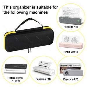 Peripage A4 휴대용 열전사 프린터 보호 케이스  낙하 방지  A40 운반 가방  라벨 용지 보관 가방  지퍼 가