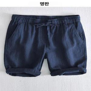 고급 린넨 남자 밴딩 마반바지 루즈핏 5부 모시 삼베 캐주얼 빅사이즈 7컬러