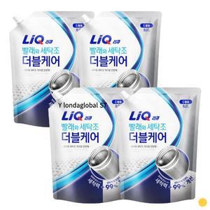 리큐 드럼용 세탁세제 리필 세탁조 더블케어 2.1L 4개