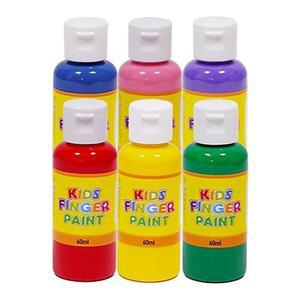 [MENPTU6F_52GP]키즈맘아트 핑거페인트 60ml x 6색 세트