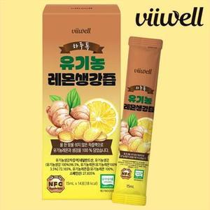 무설탕 유기농 레몬 생강즙 스틱 14포 NFC 착즙 원액 레몬생강차 맛있는 차