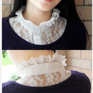 레이어드/카라/페이크/하이넥/반하이/남방/블라우스/E