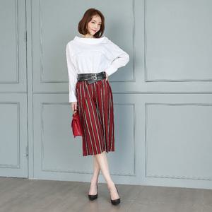 시원여름코디 찰랑거리는 통바지 빅사이즈바지 경량바지 편한바지 7부/마랫 레드