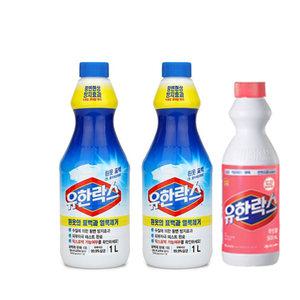  유한락스흰옷표백용1L/표백제x2개(와이셔츠)