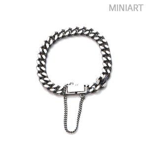 925 실버 7mm 볼드 체인 커플 팔찌 16cm