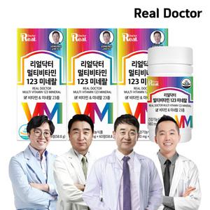 [리얼닥터] 멀티비타민 123 미네랄 60정 3개 (6개월분) / 23종 종합 활력 충전 국내 최대 비타민 미네랄 23종 함유