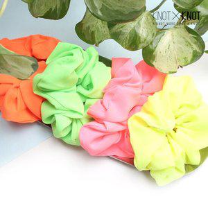 [KNOTXKNOT] 2pcs 형광 쉬폰 곱창밴드