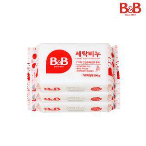 비앤비 세탁비누 200g 3개 카모마일/유아 아기 옷 얼룩 빨래 제거 빨래비누 세제