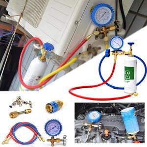 R22 R134A R410 R600 냉매 가정용 자동차 에어컨 불소 추가 도구 키트 Freon Common Cool Gas Meter
