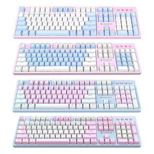 MANIC EX580 광축 크리스탈키캡 키보드핑크블루