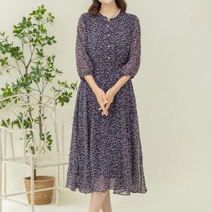 [디얼마미] 야생화 쉬폰 끈원피스 / 미시옷 빅사이즈 엄마옷 중년 여성 마담