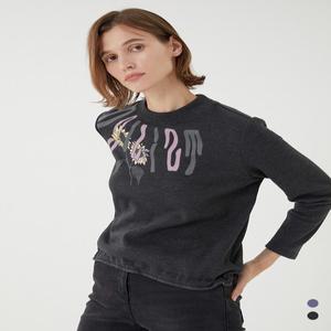웰메이드 인디안 데일리스트 여성 간절기 로고 프린트 맨투맨 티셔츠 MDBAL3W9211