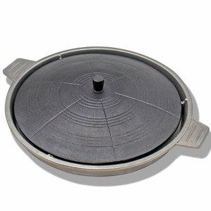 솥뚜껑구이 무쇠 가마솥 고기불판 30cm 대형 캠핑 숯불 직화 구이판