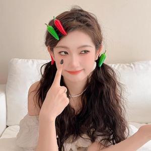 웃긴머리핀 특이한 고추머리핀