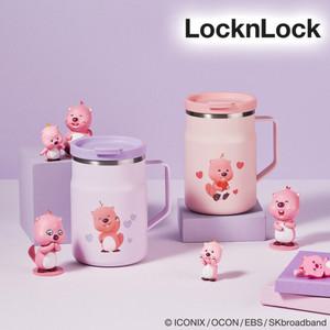 락앤락 메트로 잔망루피 밀폐머그 475ml 스텐 텀블러 손잡이 핸들 머그 컵 보온 보냉 티 커피 차 휴대용 진공
