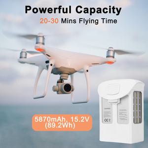 드론용품 DJI 팬텀 4 프로 v2.0 어드밴스드 RTK 15.2V 5870mAh 리포 지능형 비행 교체 배터리 2 개