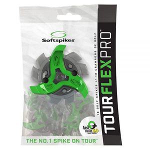 Softspikes Tour Flex Pro 골프 클리트 패스트 트위스트 3.0-18 교체용 스파이크 - 그린/차콜 - Tri-Lok, S