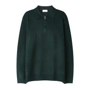 [리빌모아]남자 공정 워셔블 켄스 반집업 카라 니트티 SG KN Q039 딥그린_P373943491