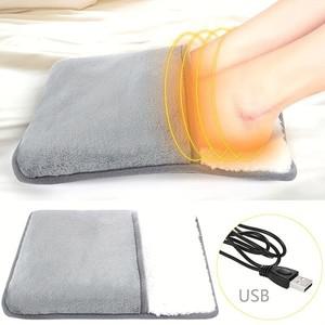 겨울 발 워머 전기 발 패드 세탁 가능한 부드러운 봉제 히터 두꺼운 USB 충전 일정한 온도 가정 침실 5V