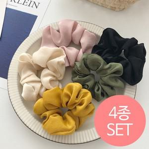 4종실크곱창밴드 머리끈 헤어악세사리