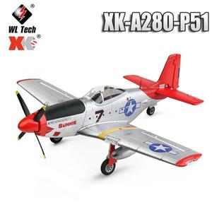 WLtoys XK A280 RC 비행기, P51 전투기 시뮬레이터, 2.4G 3D6G 모드 LED 탐조등, 어린이 성인용 장난감,