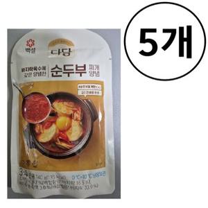 CJ 다담 바지락 순두부찌개양념 140g X 5개