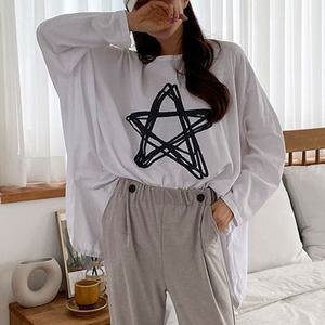 여성 티셔츠 박스티 여자 롱 티셔츠 라운드티 긴팔티