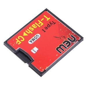 MicroSD 새로운 레드 & 블랙 4.3x3.5x0.4cm 푸시 소켓 T-Flash to CF type1 컴팩트 플래시 메모리 카드