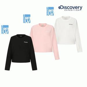 디스커버리 [ 익스페디션]  여성 메인크루 그래픽 크롭 워터 긴팔티 DWSW7B043